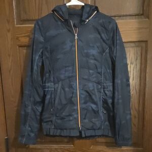 lululemon athletica Blue Jacket with Orange Accents